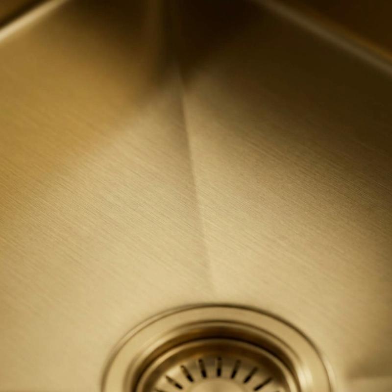 Pure.Sink Luxion Gouden spoelbak 36x40 cm onderbouw, vlakinbouw en opbouw PLX3640-60